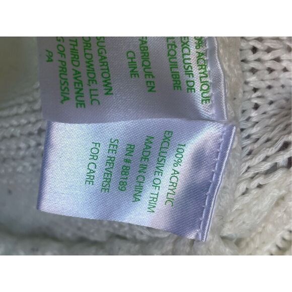 Lilly Pulitzer Cream Front Clasp Open Front Cardigan Sweater M - Picture 14 of 14